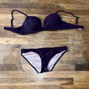 Victoria secret push up purple bathing suit